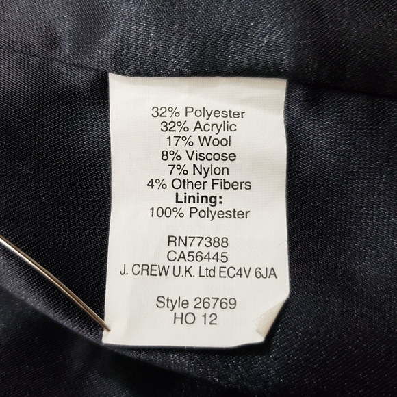 J Crew 2 Midnight Tweed Cropped Blazer - Picture 9 of 12